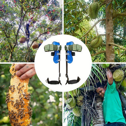 Tree Climbing Spikes Gear Set with Ankle Straps Portable Climbing Tools for Tree Maintenance Fruit Harvesting Hunting Observation Outdoor Work