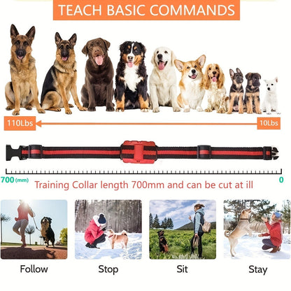 Bark Control Collar with Remote 9-Level Adjustable – Rechargeable Dog Training Collar with Sound, Vibration & Shock Modes, 500m Range for Small Medium Large Dogs (Red & Black)
