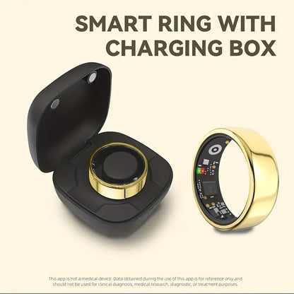 Smart Ring Health Monitor – Step Counter, Sleep Tracker, Heart Rate & Fitness Tracker Ring for Men | Multiple Sizes & Colors