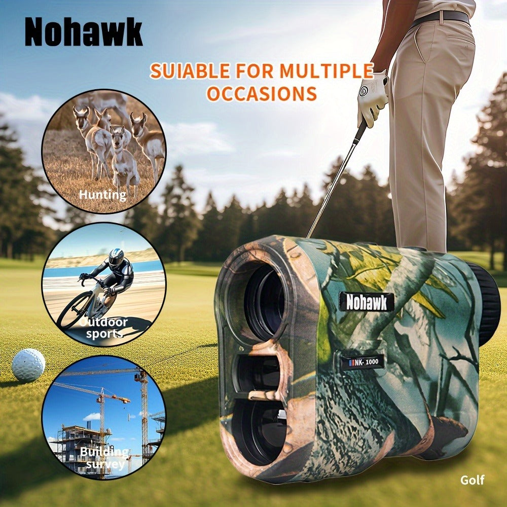 Laser Rangefinder 1000M USB Rechargeable – Hunting & Golf Range Finder with Speed, Altitude & Slope Compensation | M/Yard Switch, 7 Measurement Modes, Compact Design