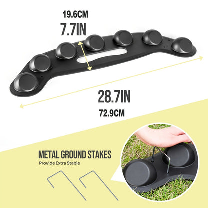 Baseball Fielding Trainer Mat with Ground Stake | Softball Defensive Skill Training Equipment for Fielding & Catching – Easy Setup for Youth & Adult Home Practice (Model JPBS2910B)