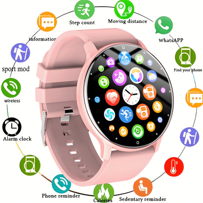 Fitness Tracker Smartwatch for Men & Women – 1.28" Display, Sleep Monitor, Step Counter, Distance Tracker, Running & Gym
