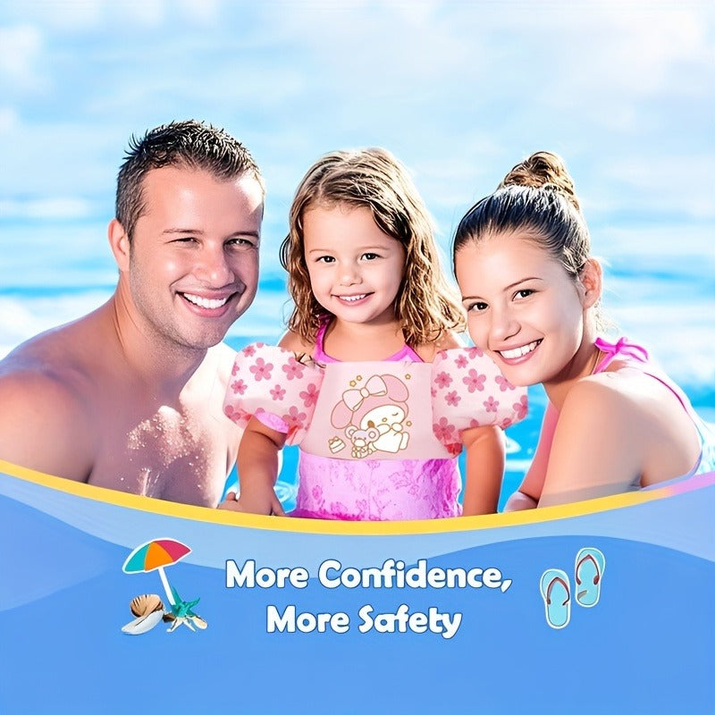 Kids Swim Vest Floating Jacket – Adjustable Straps, Lightweight, Cute Cartoon Pattern for Boys Girls Beginners, Pool Beach Water Safety 20-50 lbs