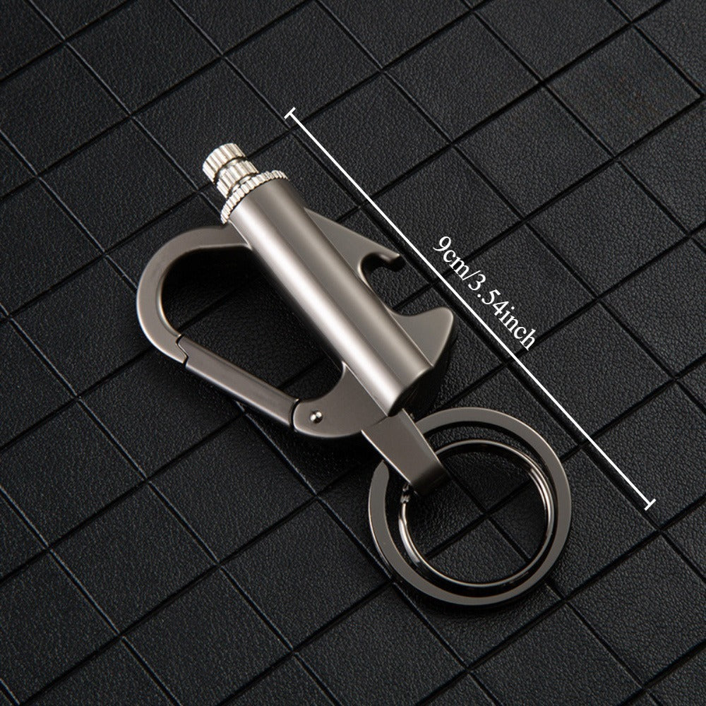 Permanent Match Flint Fire Starter 2-Pack – Waterproof Metal Keychain Lighter EDC with Bottle Opener