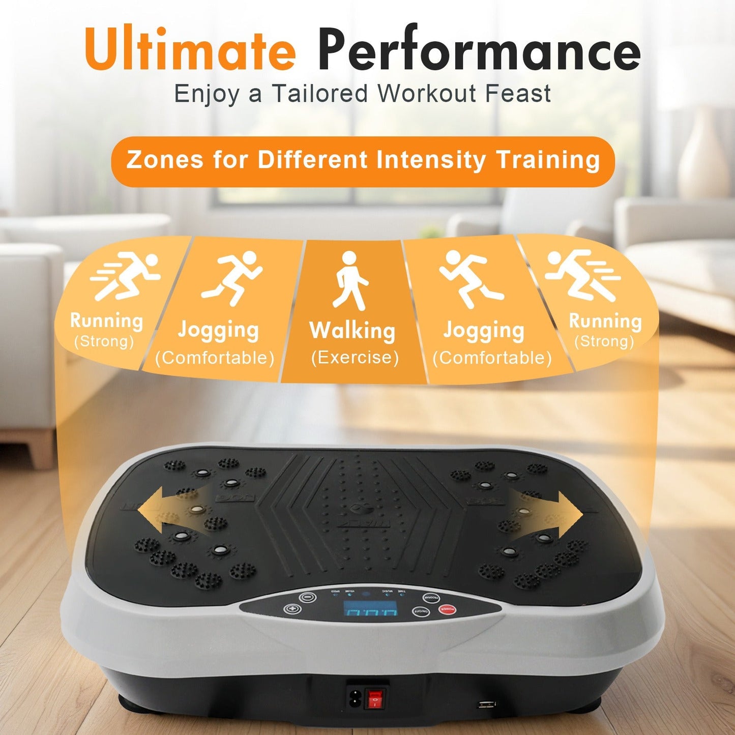Vibration Plate Exercise Machine 120 Speed Levels – 5 Resistance Bands, LCD Display, Remote Control, 3 Workout Programs – Full Body Shaker for Weight Loss & Fat Burning, Women & Men
