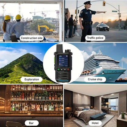 K6 Long Range Walkie Talkies 2 Pack with SIM Cards – 5G Two-Way Radio Set, Ultra-Long Battery Life, Extended Range Two-Way Communication for Field Work, Outdoor Adventures & Long-Distance Use