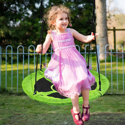 Kids Disc Swing 40 Inch – Anti-Slip Tree Swing with Adjustable Straps Powder Coated Frame Indoor Outdoor Play