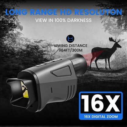 Night Vision Monocular 10x40 IR – 16x Digital Zoom, 32GB Card