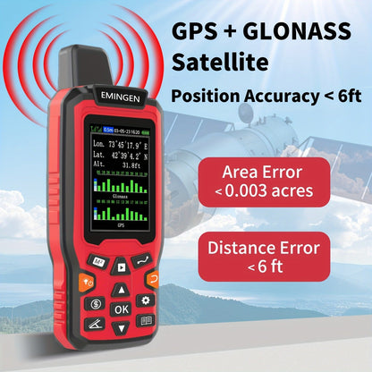 Handheld GPS Land Surveying Equipment – High-Precision 2.4" LCD Area Measuring Tool for Farmland, Forest, Ranch & Mining | ZL180