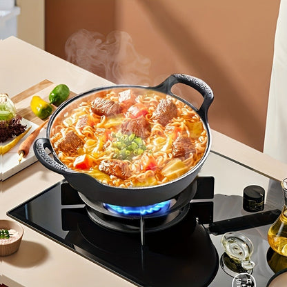Cast Iron Frying Pan 20cm Pre-Seasoned with Dual Handles - Non-Stick Oven Safe Skillet for Outdoor BBQ, Camping & Stovetop Cooking - Compact Multi-Functional Cast Iron Skillet