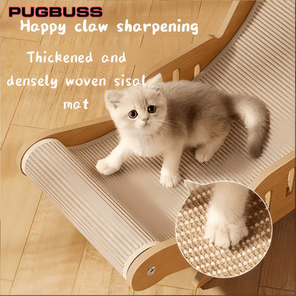 Cat Scratcher Lounge Chair 2-in-1 Natural Sisal Sofa Bed No Shedding Breathable Ultra Durable Oversized Design for Scratching Napping Playing, All-Season Multi-Functional Cat Scratch Bed, 1pc