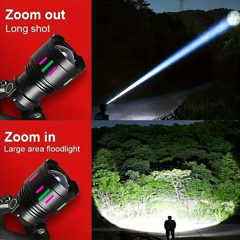 Rechargeable LED Headlamp, Ultra Bright 3-Mode Head Torch with Motion Sensor, Waterproof Headlight for Camping, Running, Fishing, Rock Climbing & Emergency Use