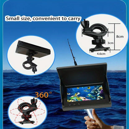 Underwater Fishing Camera with 4.3" HD Screen - Fish Finder with 140° Wide Angle Lens, Fish-Attracting Light, Shielded Cable for Ice Fishing, Lake & River, Gift for Fishing Enthusiasts