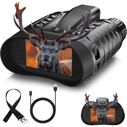 Infrared Night Vision Monocular – HD 1080P / 4K Ultra HD | USB Rechargeable Digital Night Vision Scope | 8x28mm Telescope Camera for Hunting Camping Wildlife Observation Night Photography