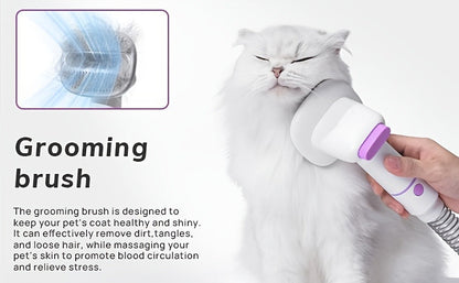 Dog Grooming Vacuum Kit 4-in-1 – Pet Hair Vacuum with Electric Clipper, Grooming Brush & Deshedding Tools, 2.5L Large Dust Cup, 10kPa Suction, Low Noise, 4 Comb Sizes (Model G2-W2)