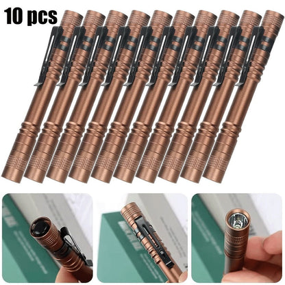 Pen Light Flashlights Bulk Pack with Clip - Mini Slim LED Pocket Torch for Camping, Outdoor, Home & Emergency Use, 5/10/20pcs (Batteries Not Included)