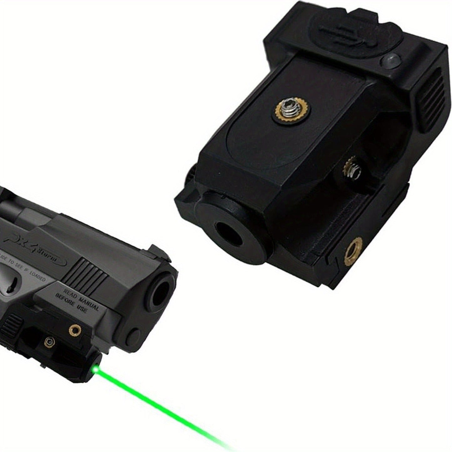 Compact Green Laser Sight Magnetic USB Charging Ambidextrous Low Profile 20mm Picatinny Rail for Handgun Pistol Airgun 150-300m Range PA66 Nylon