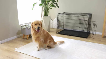 Dog Crate with Divider Panel & Double Door - Folding Metal Wire Dog Cage with Leak-Proof Tray, Indoor Outdoor Travel Pet Kennel for Small Medium Large Dogs, 5 Sizes