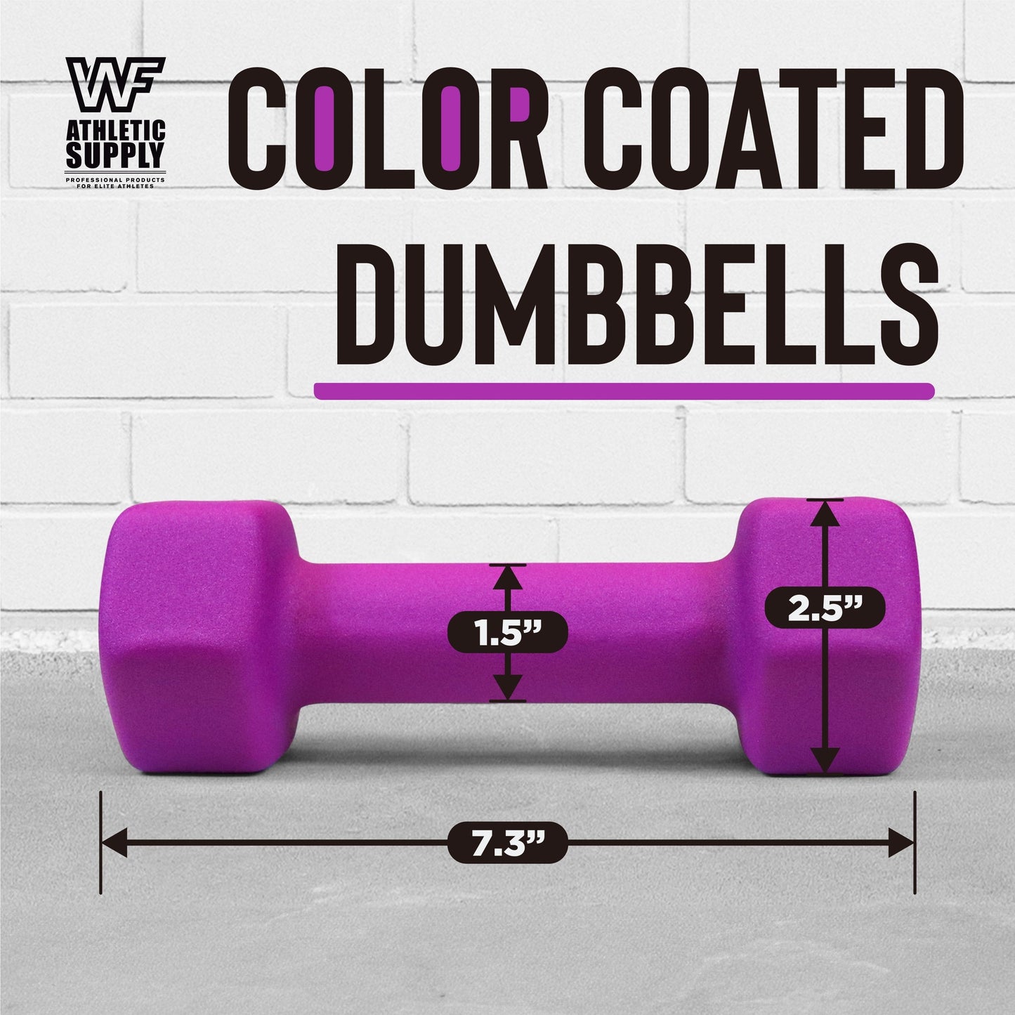 Neoprene Dumbbells Pair with Non-Slip Hex Shape – Color-Coded Hand Weights for Women & Men, Strength Training, Home Gym & Aerobics – 2LB to 15LB Available in Yellow, Green, Red, Blue & Gray