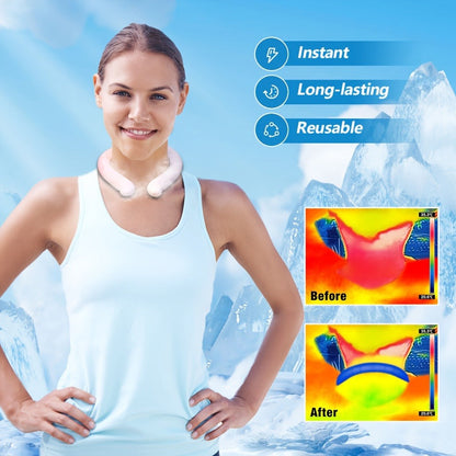 Cooling Neck Ring 3-Pack – Wearable Ice Gel Tube Wrap for Hot Weather, Outdoor Sports, Heat Relief & Hot Flashes, Freezes at 28°C, Hands-Free Summer Cooling for Men & Women