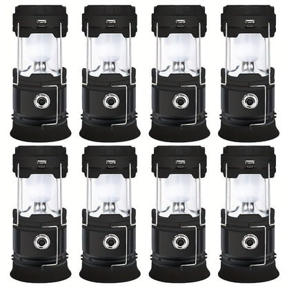 Collapsible Camping Lantern Rechargeable Bulk Set – Foldable USB LED Pendant Light for Camping, Power Outages & Emergency Survival, 4/8pcs Value Pack