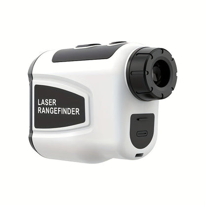 Golf Laser Rangefinder 1200 Yards Slope Compensation 6X Magnification Flag Lock HD Rechargeable USB Charging Anti-Vibration High Precision Quick Positioning White Stylish Design
