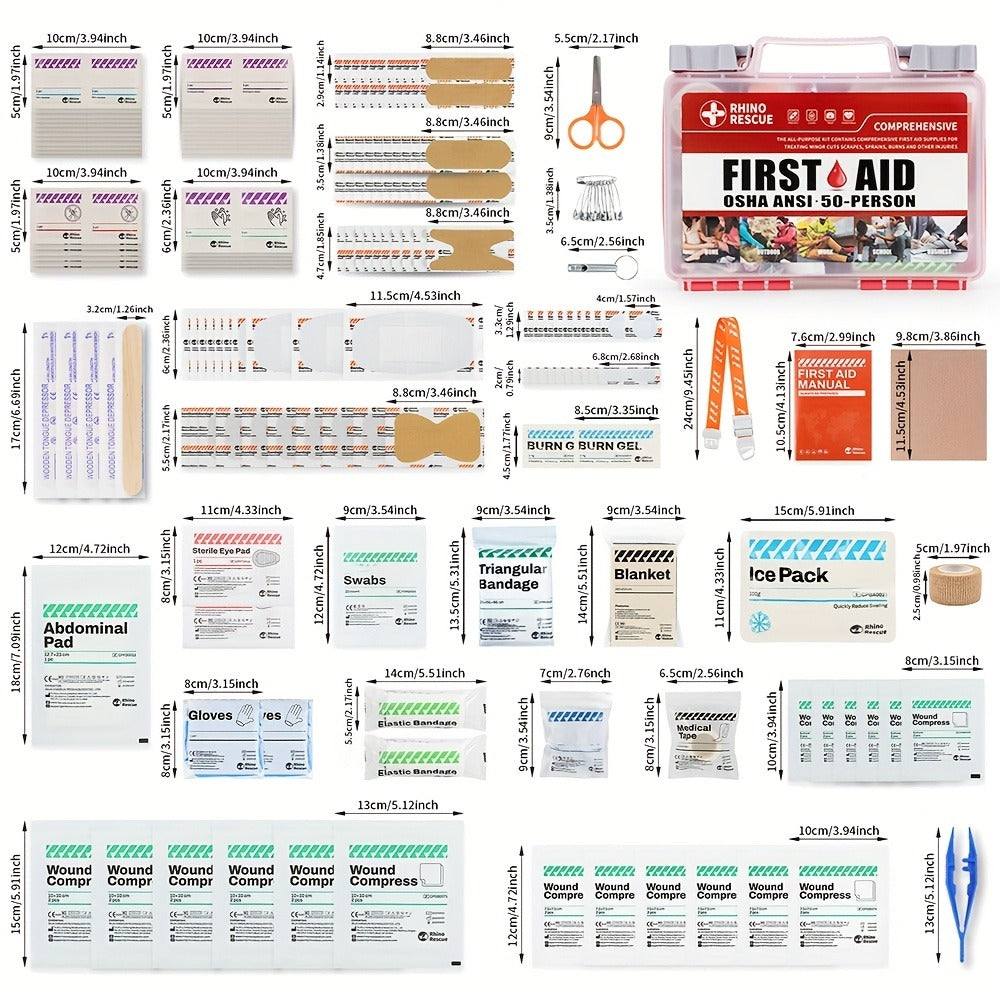 266 Piece First Aid Kit All-Purpose – Home, Office, Car, Travel & Camping Emergency Supplies, FSA HSA Eligible, Comprehensive Trauma Kit for School, Outdoor & Workplace Safety