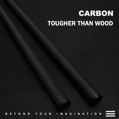Carbon Fiber Pool Cue Stick 12.5mm Low Deflection Professional Billiard Cue with Extension Canadian Maple Wavy Pin Wrapless Design Dent-Resistant Shaft