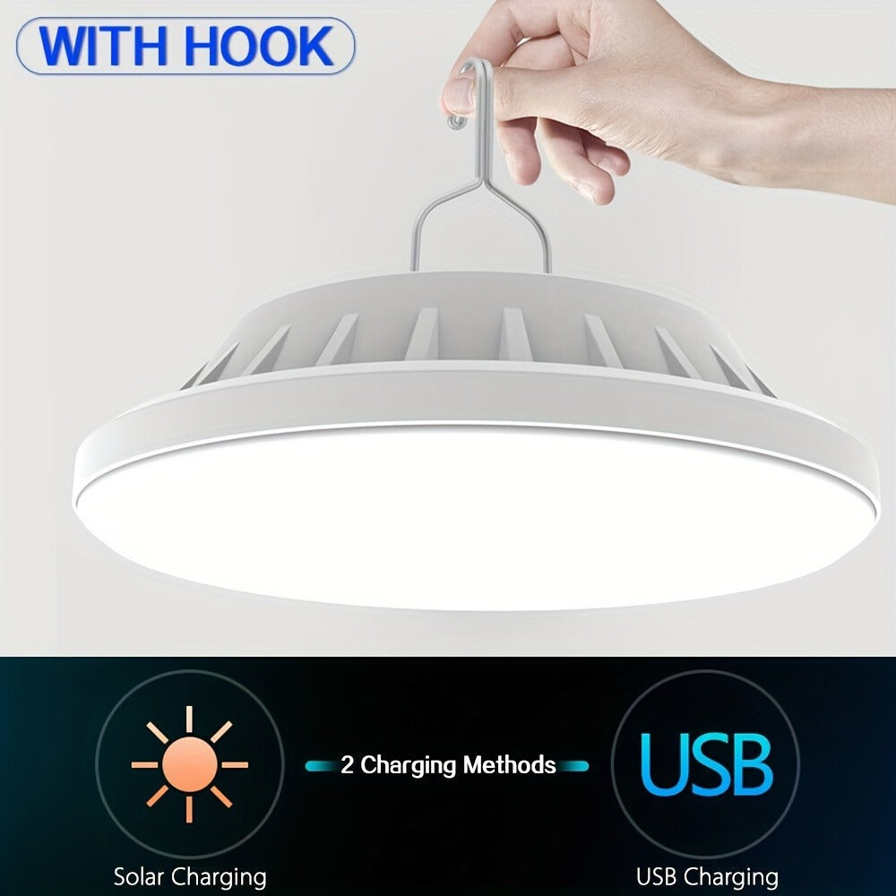 Remote Control Camping Lantern 2 Pack – 120 LED 4000LM Solar USB Rechargeable, 5 Modes, Hanging Hook, Built-In 18650 Battery for Camping, Hiking, Hurricane & Emergency