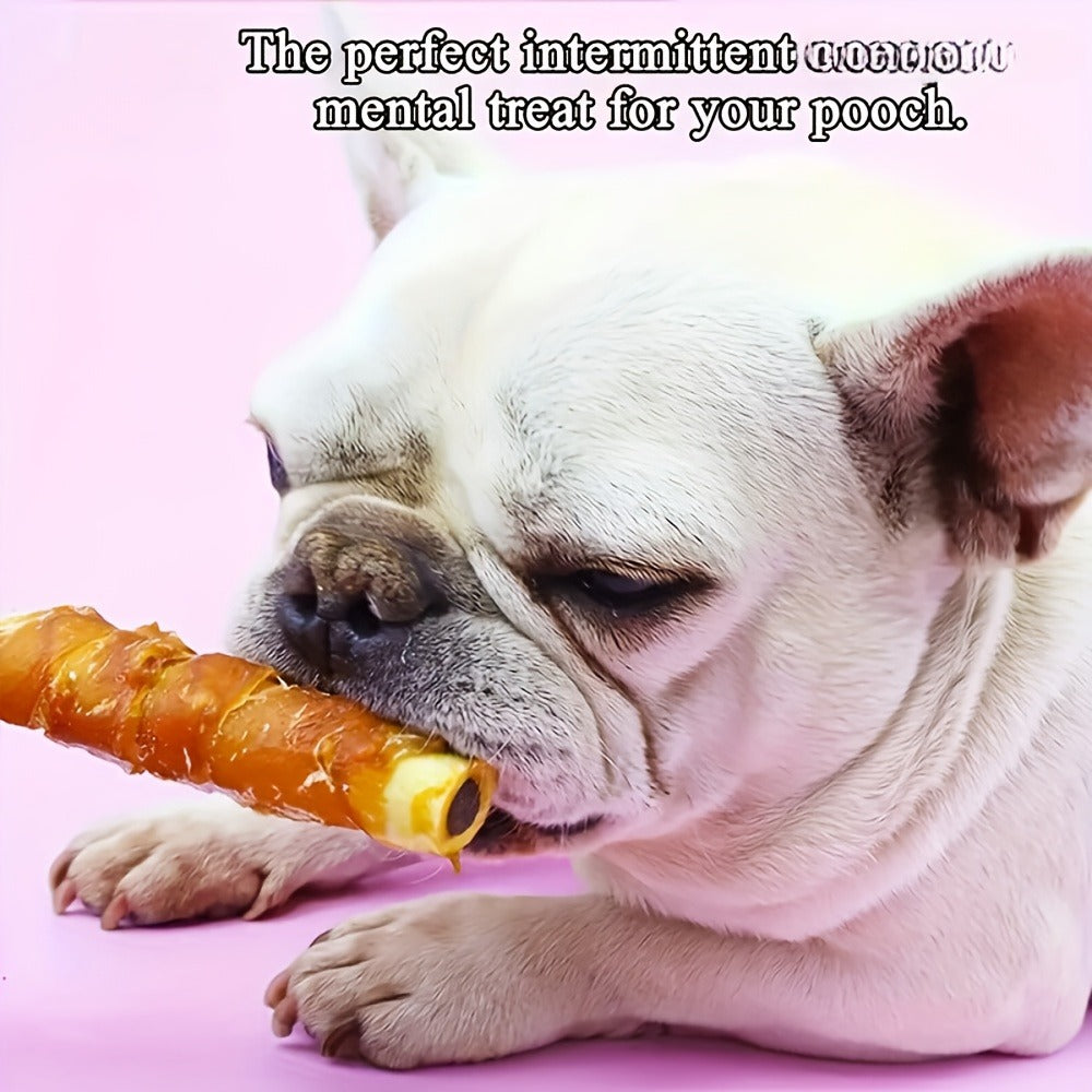 Dog Chew Treats Chicken & Duck Wrapped Cowhide Sticks – High Protein Beef Skin Stuffed Snacks, Long-Lasting, Easy to Digest, Training Reward for Dogs, 5.29oz (Chicken or Duck Flavor)