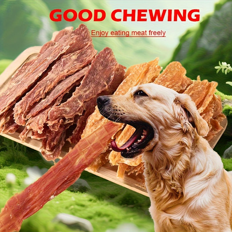 Cat & Dog Treats Chicken Jerky & Duck Jerky Combo – High Protein Grain Free Training Rewards, Dental Chews, Healthy Snacks for Puppies Kittens Adult Dogs Cats, Natural Pet Nutrition