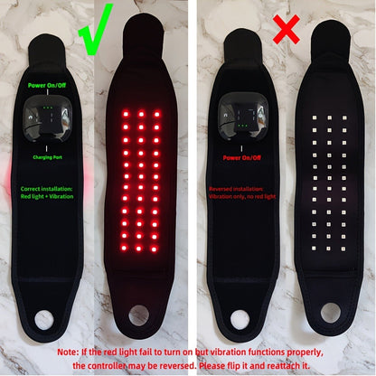Red Light Therapy Wrist Wrap 660nm 850nm - Infrared LED Wrist Brace with Vibration for Hand & Wrist Pain Relief, Adjustable Strap Fits Left & Right Hand, Unisex Wearable Recovery Device for Office & Daily Use