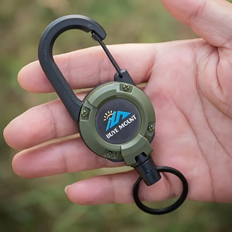 Tactical Retractable Keychain 2-Pack – Heavy Duty 23-Inch Steel Wire Rope with Lanyard, Multi-Tool Badge Holder & ID Clip for Camping, Hiking, Fishing & Everyday Carry (4 Colors)