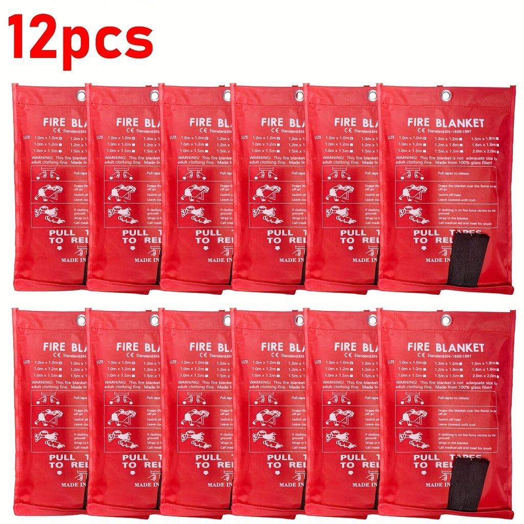 Fiberglass Fire Blanket for Home Kitchen Camping – Emergency Fireproof Blanket, Flame Retardant Heat Resistant, 39x39 Inch – 1/2/4/8/12 Pack
