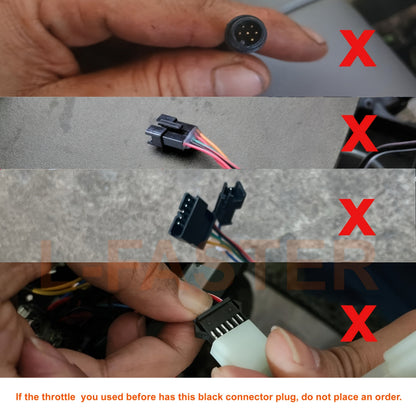 Electric Bike Scooter Key Throttle Grip Handle with LCD Display | 24V 48V Compatible | E-Bike Twist Throttle with Power Lock Wiring for Electric Motorcycle Scooter Replacement
