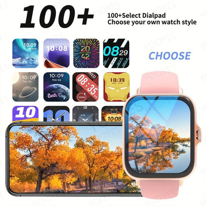 Smart Watch with Answer & Make Calls for Women Men – 100+ Sports Modes, Fitness Activity Tracker, Heart Rate Monitor, Pedometer, Compatible with Android & iPhone, Perfect Gift