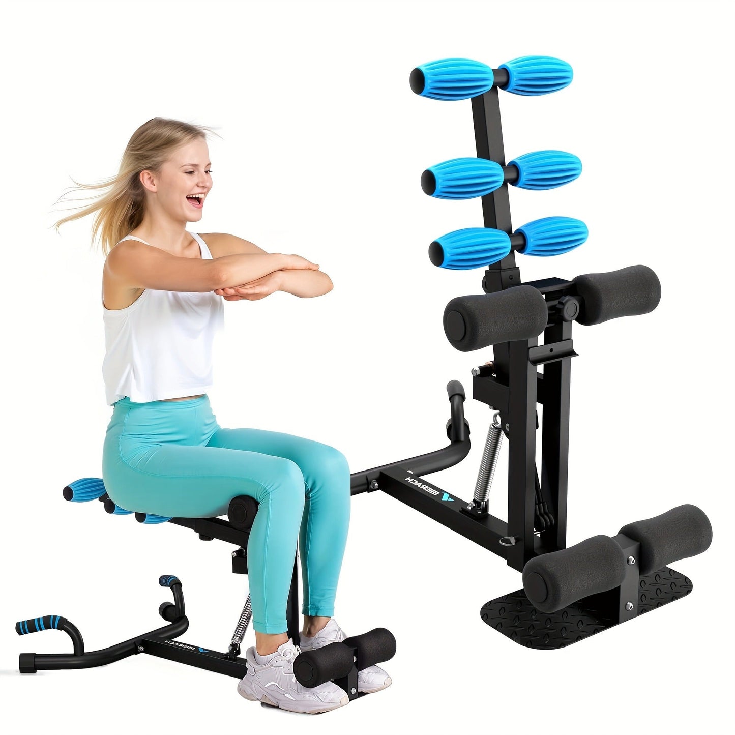 Glute Trainer Deep Squat Machine – Adjustable Core & Leg Exercise Equipment, Push-Up Workout Machine for Women, Home Gym Strength Training