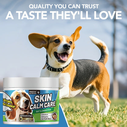 Dog Skin & Immune Probiotic Chews with Bovine Colostrum - 6 Billion CFUs, Dried Fermentate & Astragalus for Skin Calm & Immune Support, Chicken Flavor Soft Chews for All Dogs, 90 Count