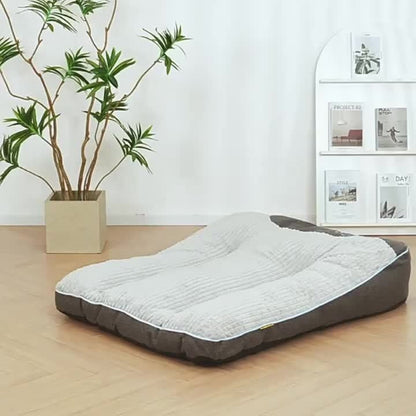 Thickened Dog Bed for Winter Warmth - Soft Polyester Fiber Fill, Collapse-Resistant, Machine Washable Cat & Dog Bed for Large Breeds, Includes Pet Scratching Tool, 4 Sizes