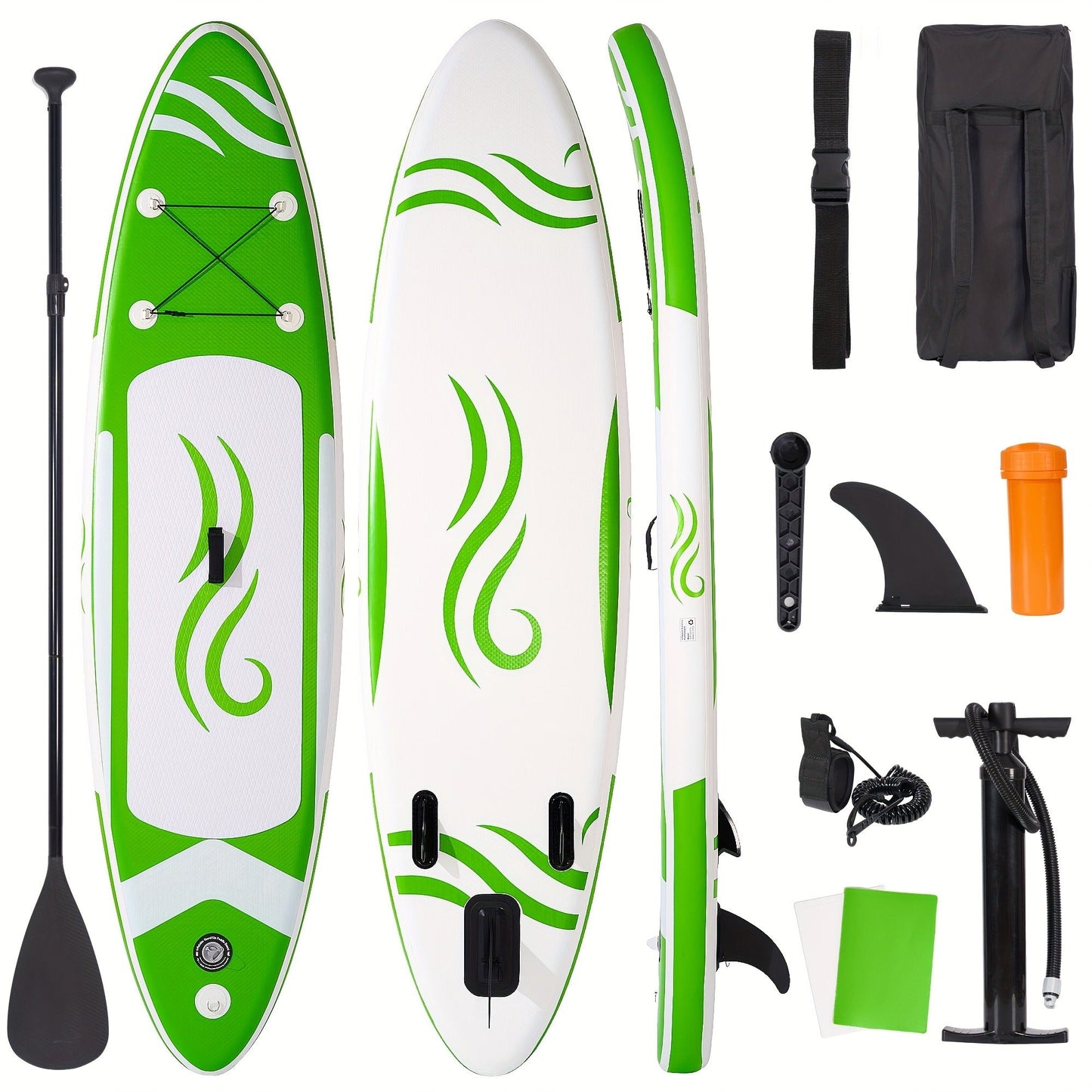 SUP Board 6 Inch Thick 120"x30" – Inflatable Stand Up Paddle Board 375lbs, 2+1 Fin Setup, Full Accessories Kit for Adults Youth Fishing Yoga Surfing Kayak