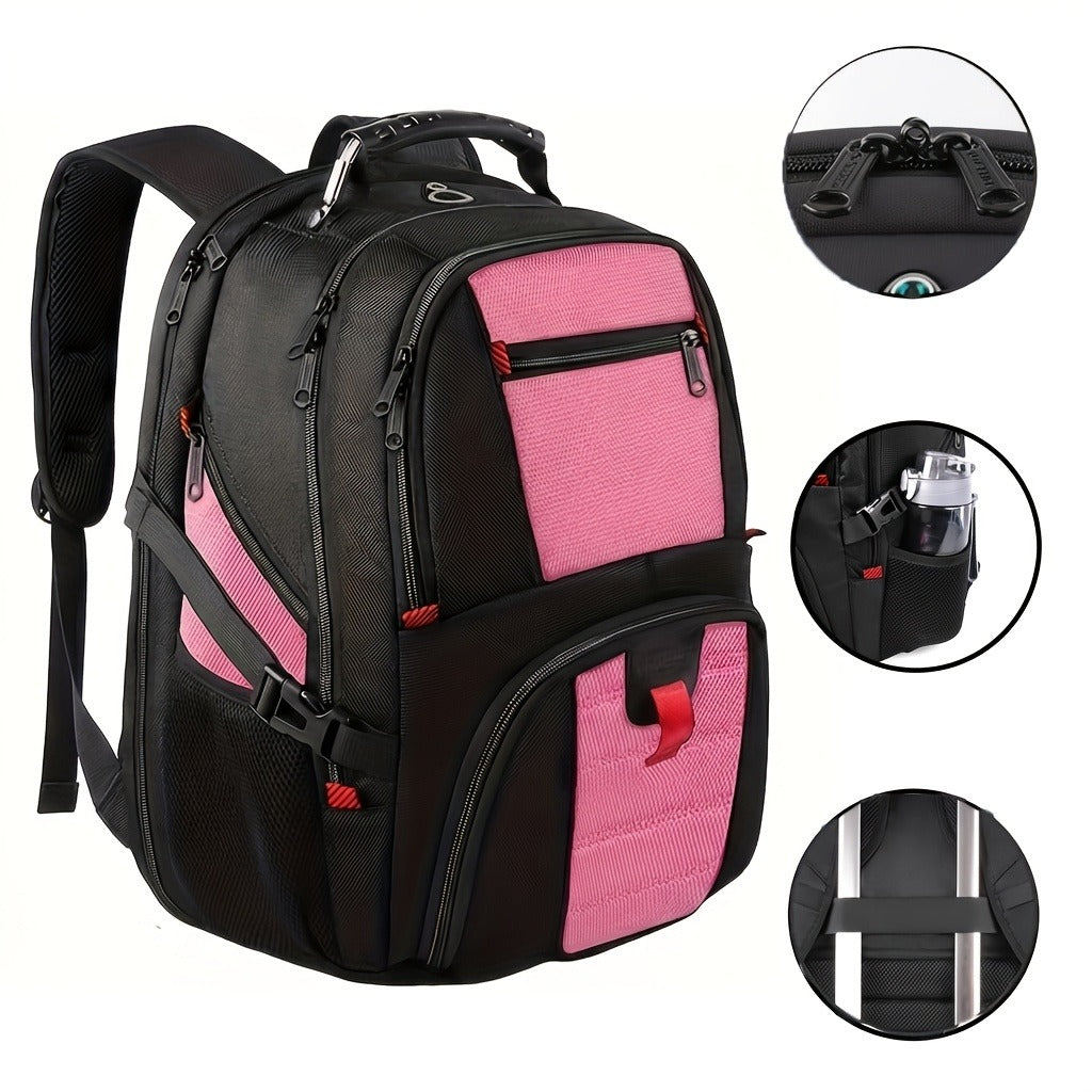 Large Laptop Backpack 50L – Fits 17 Inch Computer, Airline Approved Carry On, 3-Compartment Travel & College Backpack for Men Women | 8 Colors, Breathable Mesh Straps