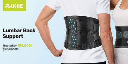Lumbar Support Belt for Men & Women – Breathable Mesh Back Brace with 7 Stays & Integrated Lumbar Pad, Adjustable Lower Back Support for Work, Lifting, Home Use, Sizes S/M/L/XL/XXL