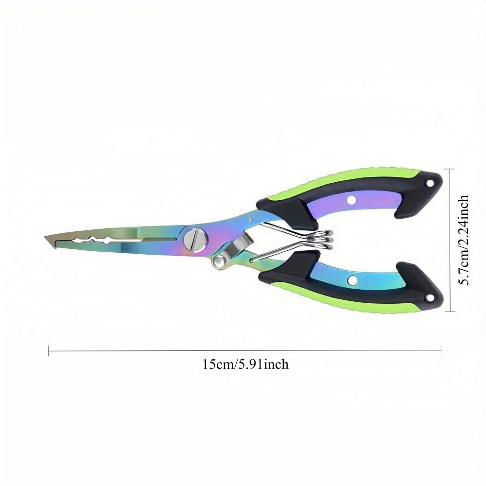 Fishing Pliers & Fish Gripper Set – Stainless Steel Hook Remover, Eagle-Beak Scissors, Line Retriever & Storage Bag