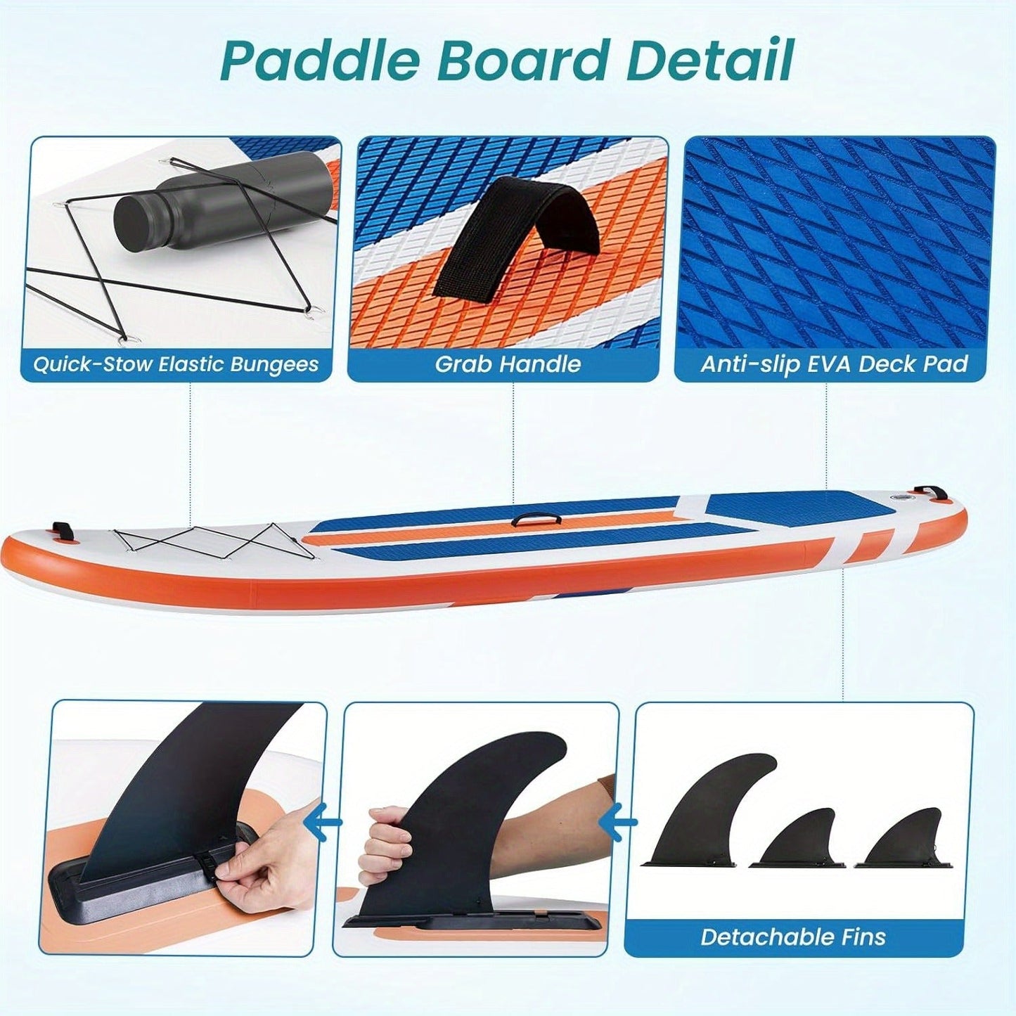 Ultralight Inflatable SUP Board Wide Stable Design Non-Slip EVA Deck Portable Quick-Dry All-Season Performance for All Skill Levels Beginners Adults