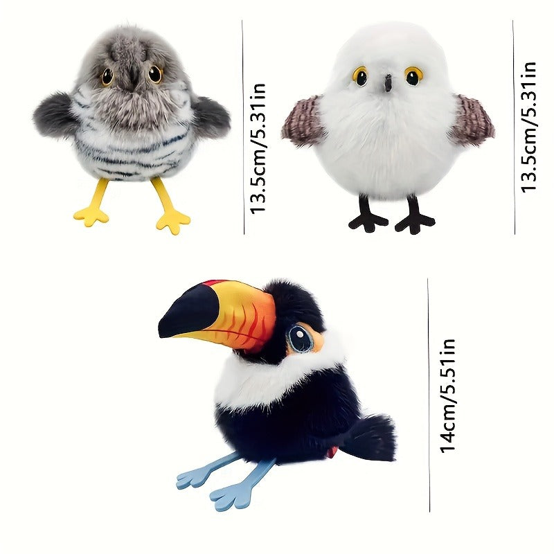 Flapping Bird Cat Toy with Realistic Chirping Sound - USB Rechargeable Interactive Plush Toy for Indoor Cats & Kittens, Smart Teaser for Exercise Enrichment & Boredom Relief