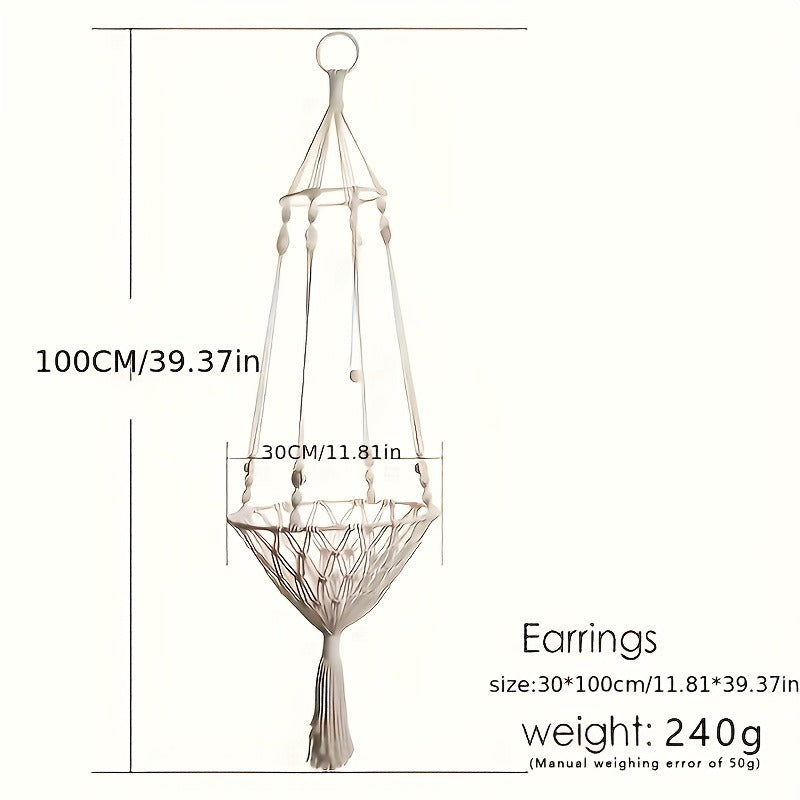 Hand-Woven Rope Cat Hammock & Swing Bed – Indoor Cat Nest Basket for 1-2 Cats, 11.81" & 15.75" Diameter