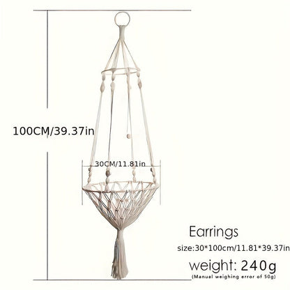 Hand-Woven Rope Cat Hammock & Swing Bed – Indoor Cat Nest Basket for 1-2 Cats, 11.81" & 15.75" Diameter