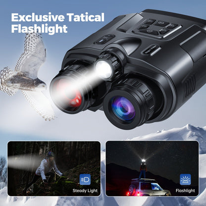 Night Vision Infrared Binoculars 4X Optical 8X Digital Zoom 3.2" LCD