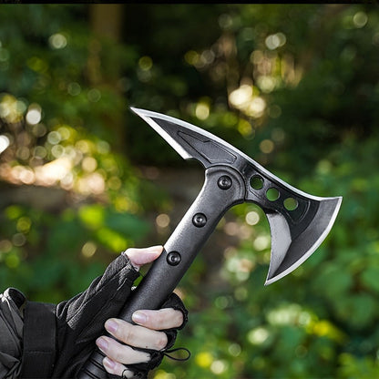 Survival Hatchet Camping Axe Multitool Folding Axe with Hammer Magnesium Fire Starter Flint Rod Emergency Breaching Tool for Camping Hiking Off-Road Outdoor Adventures Multiple Styles