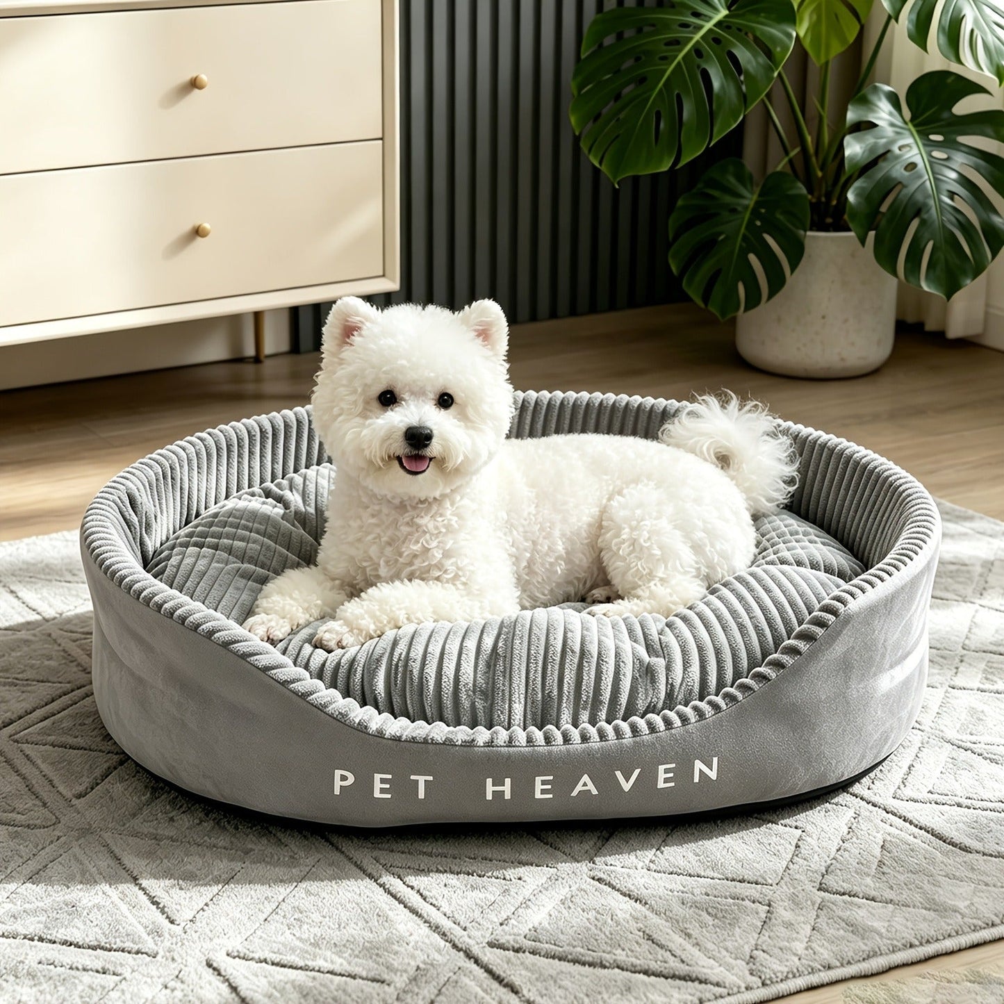 Furry Round Pet Bed for Dogs & Cats - Soft Warm Washable Dog Bed with Anti-Slip Base, Foldable Breathable Plush Cat Bed Mattress for Small Medium Large Pets, Indoor Dog Cage Pad, Sizes M-XXL